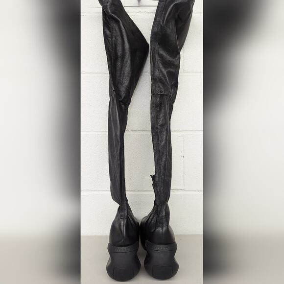 NEW  as is 36, 6 Givenchy G Lambskin Over-The-Knee Clog Boots Soft Leather Tall - Picture 5 of 16